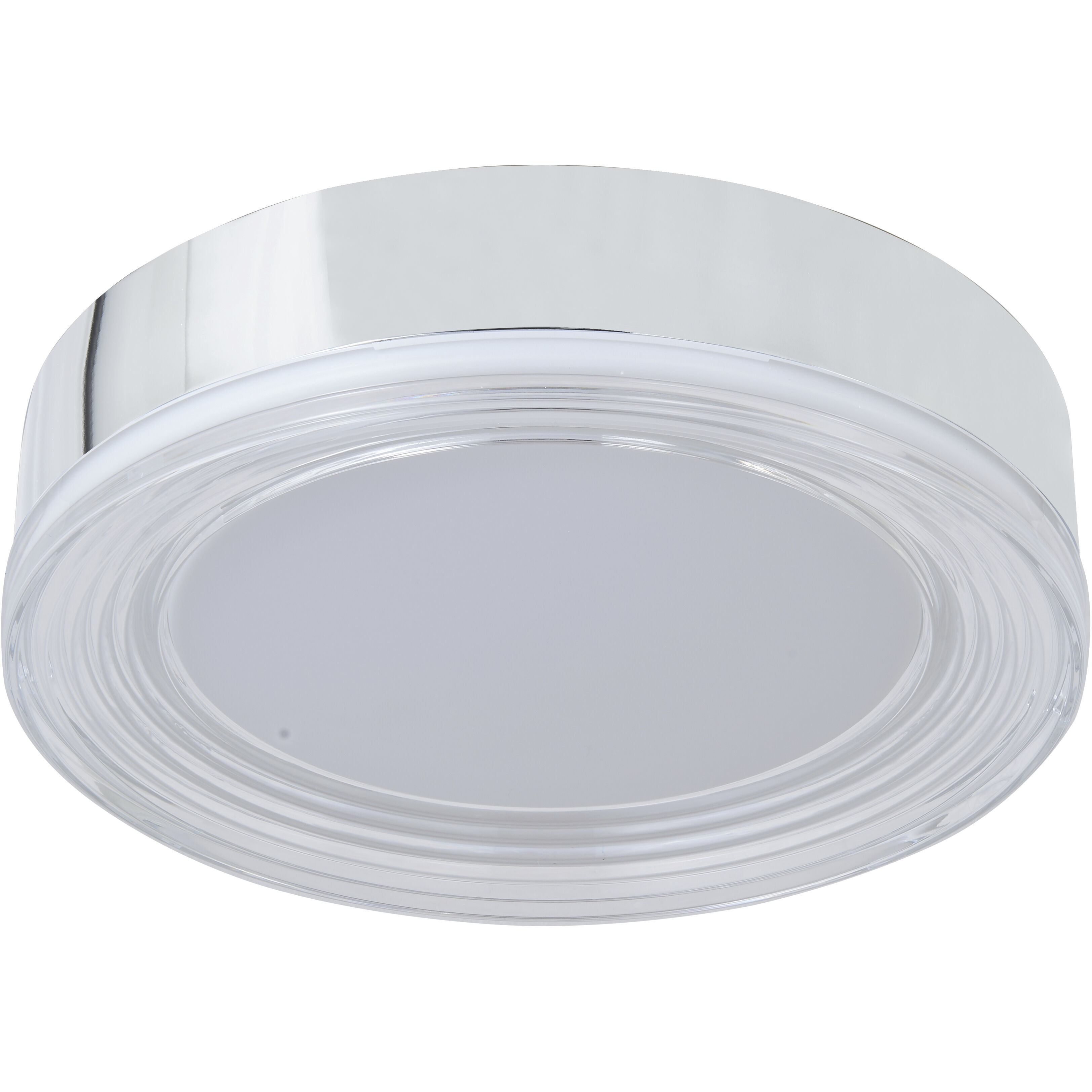 Waves LED 12 inch Chrome Flush Mount Ceiling Light