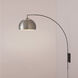 Half Dome 1 Light 5 inch Black Nickel Wall Mounted Arc Lamp Wall Light in Satin Nickel Steel