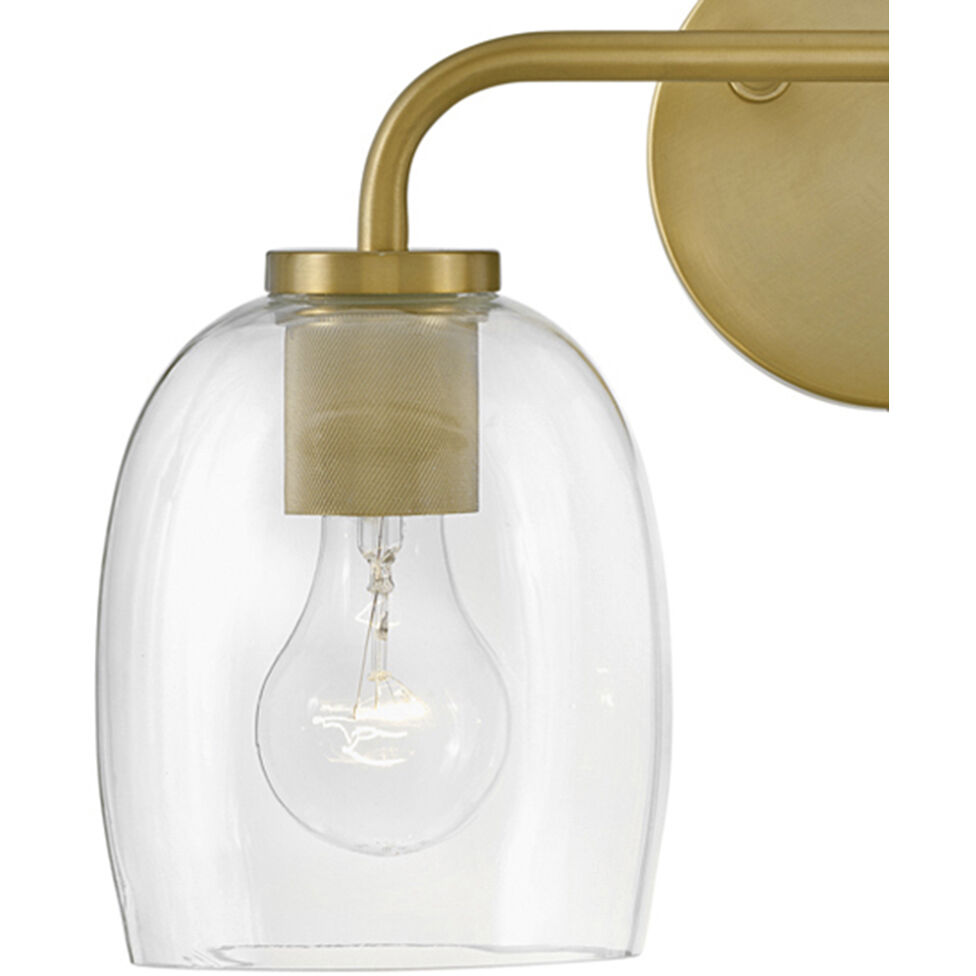 Percy LED 14.75 inch Lacquered Brass Bath Light Wall Light