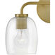 Percy LED 14.75 inch Lacquered Brass Bath Light Wall Light