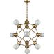 Grow From Here 10 Light 20 inch Satin Brass Chandelier Ceiling Light