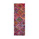 Boho 96 X 30 inch Purple and Blue Runner, Cotton and Polyester