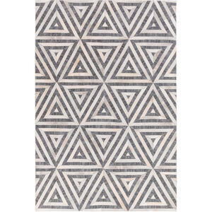 Medora 90 X 60 inch Charcoal/Taupe/Cream/Beige Rugs, Viscose and Hair on Hide