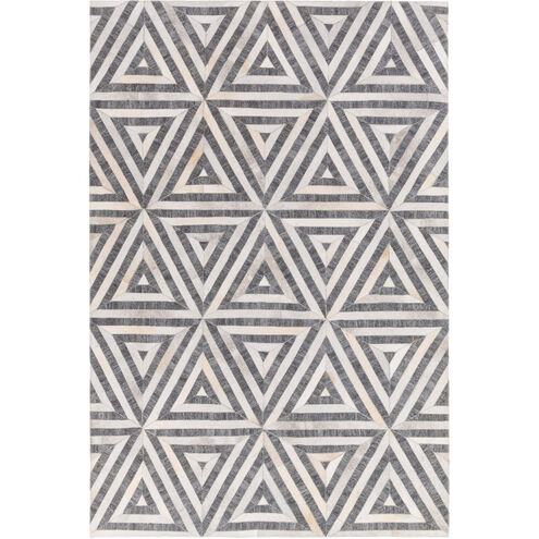 Medora 90 X 60 inch Charcoal/Taupe/Cream/Beige Rugs, Viscose and Hair on Hide