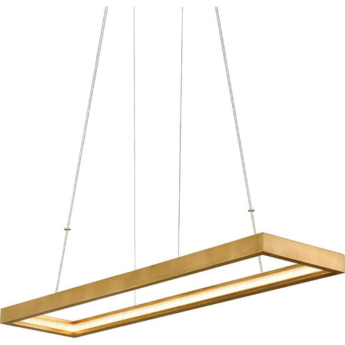 Jasmine 1 Light 60 inch Gold Leaf Linear Ceiling Light