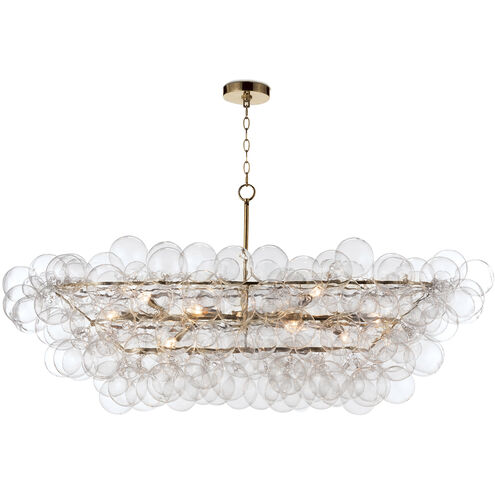 Bubbles 8 Light 51.5 inch Natural Brass Chandelier Ceiling Light, Linear