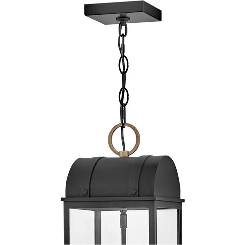 Heritage Campbell 3 Light 7.75 inch Black with Burnished Bronze Outdoor Hanging