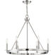 Traditional 6 Light 26 inch Polished Nickel Chandelier Ceiling Light