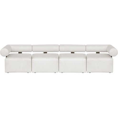 Bolster Back Java Black and Oyster White Outdoor Corner Sofa