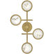 Cava LED 30 inch Lacquered Brass Foyer Light Ceiling Light, Sconce/Flush Mount