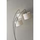 Trinity 84 inch 100 watt Satin Steel Arc Lamp Portable Light in Brushed Steel