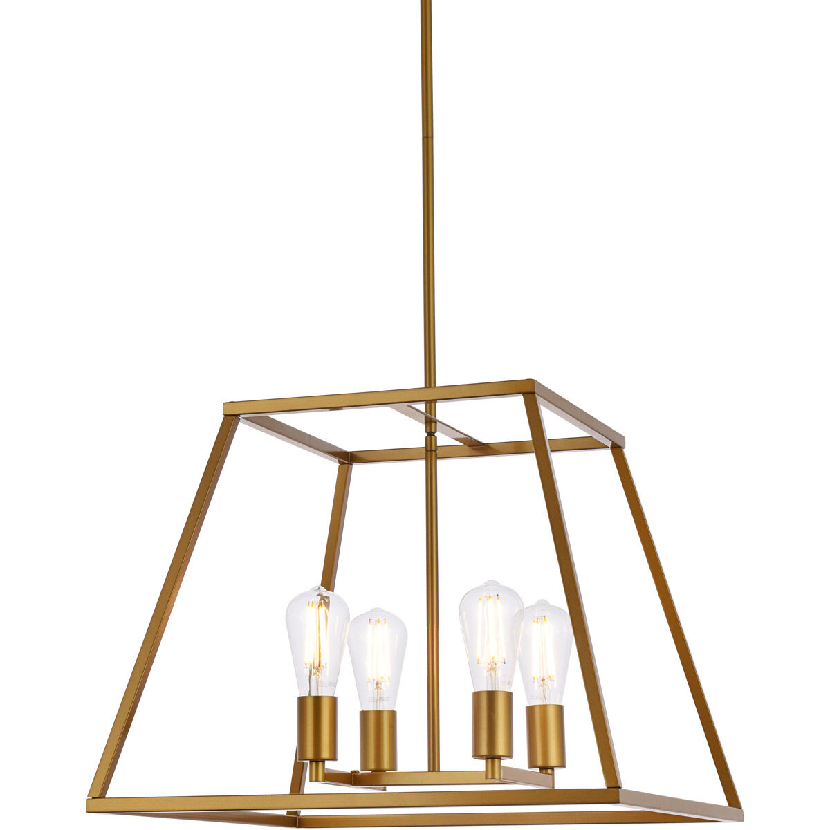 Declan 4 Light 20 inch Brass Pendant Ceiling Light