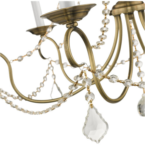 Pennington 6 Light 28 inch Antique Brass Chandelier Ceiling Light