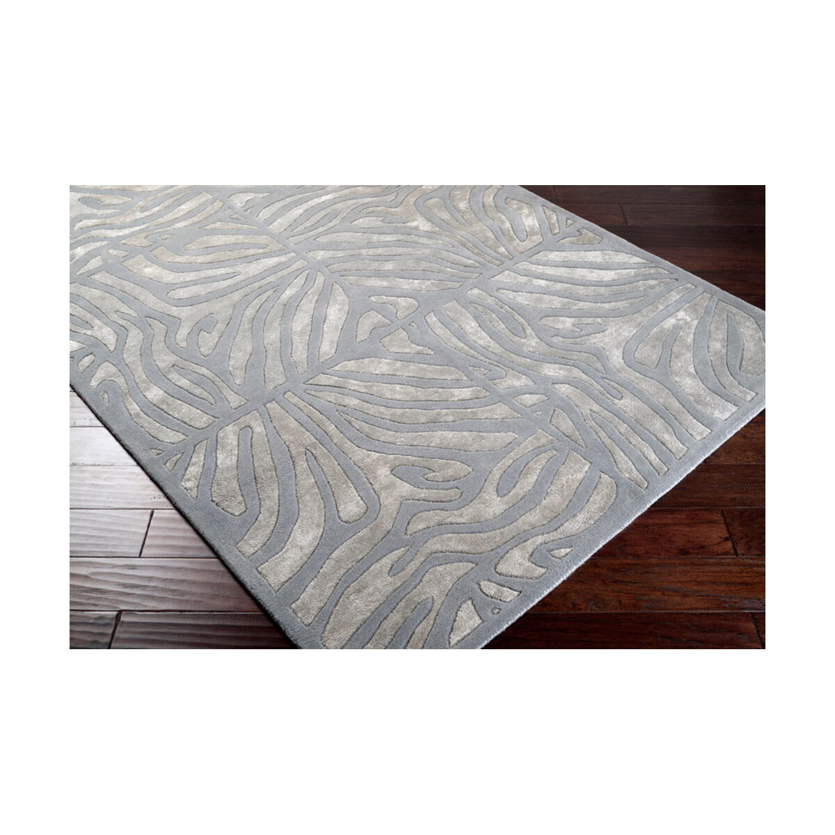 Modern Classics 132 X 96 inch Medium Gray/Light Gray Rugs, Wool