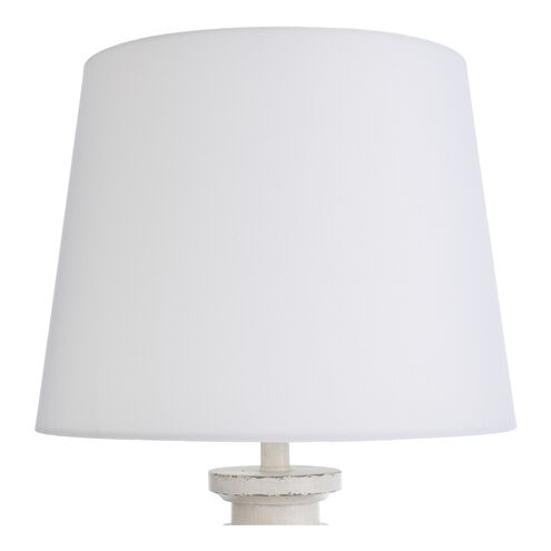 Old White Istress 33 inch 150.00 watt Old White Table Lamp Portable Light