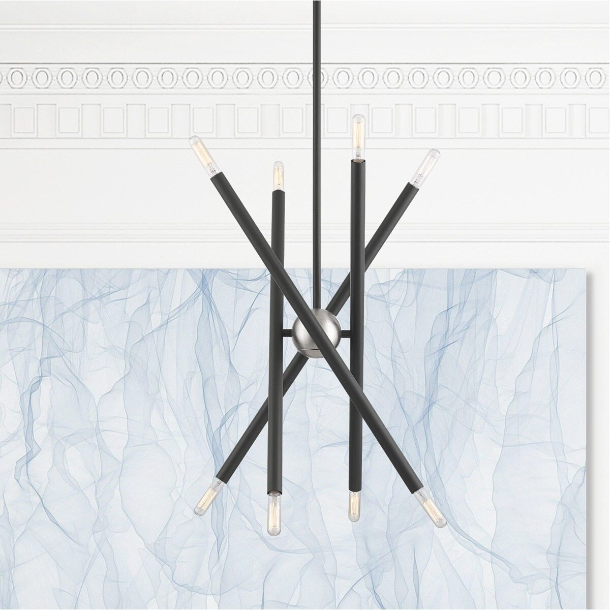 Soho 8 Light 20 inch Scandinavian Gray Chandelier Ceiling Light 