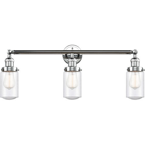 Franklin Restoration Dover LED 31 inch Polished Chrome Bath Vanity Light Wall Light in Seedy Glass, Franklin Restoration