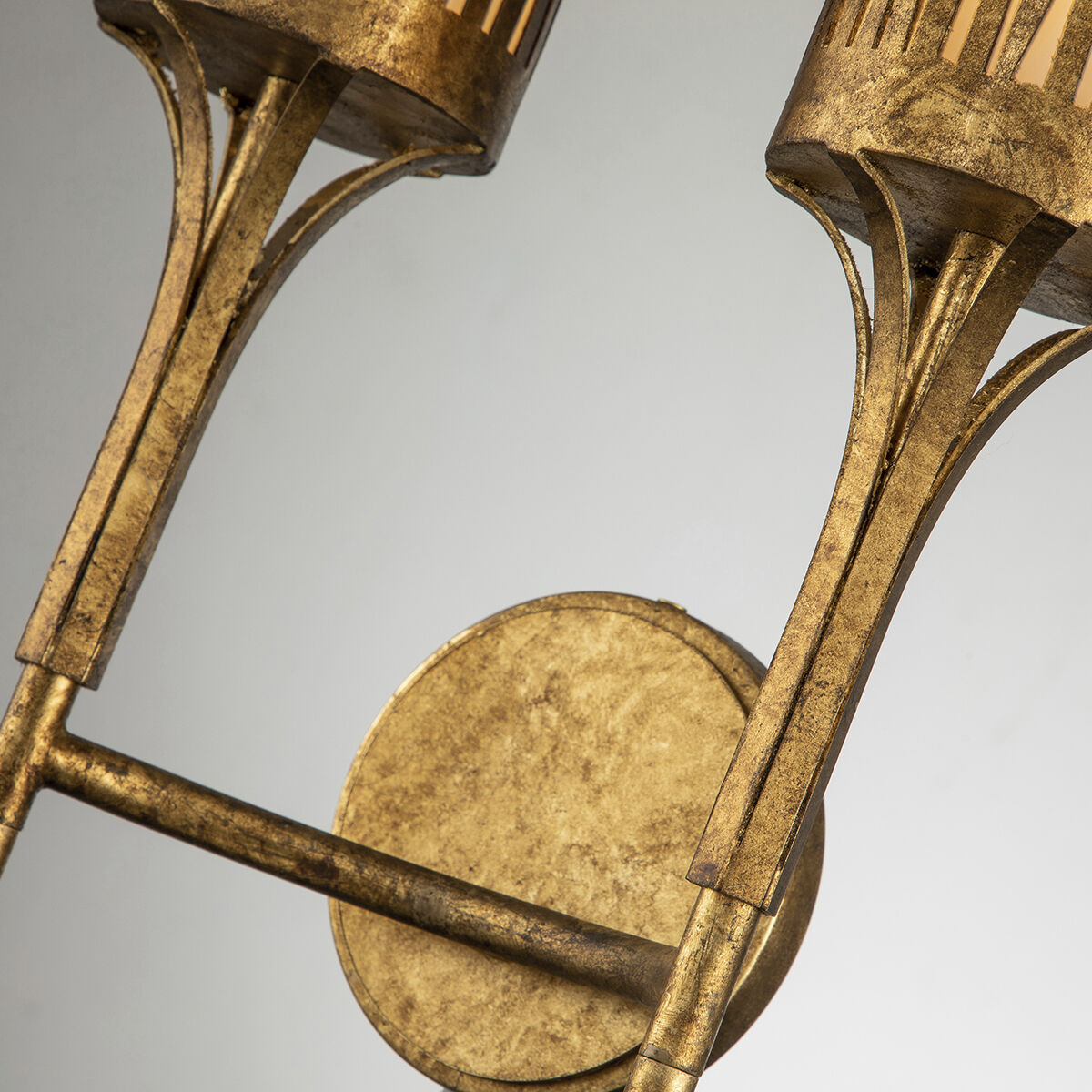 Sawgrass 2 Light 10.5 inch Gold Leaf Sconce Wall Light