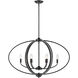 Colson 6 Light 35 inch Matte Black Linear Pendant Ceiling Light in No Shade