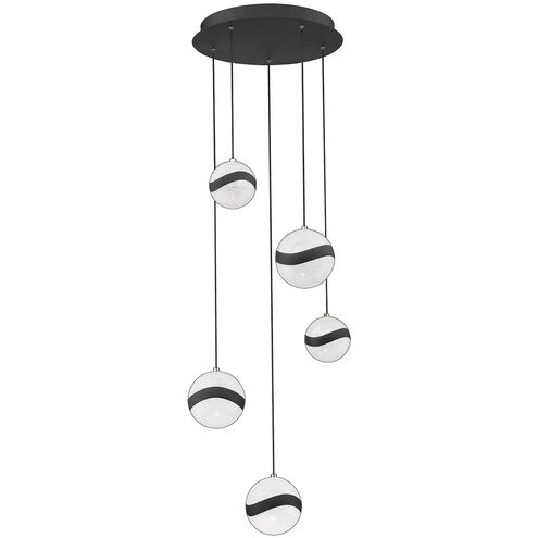 Mystyke LED 18 inch Matte Black LED Pan Ceiling Light