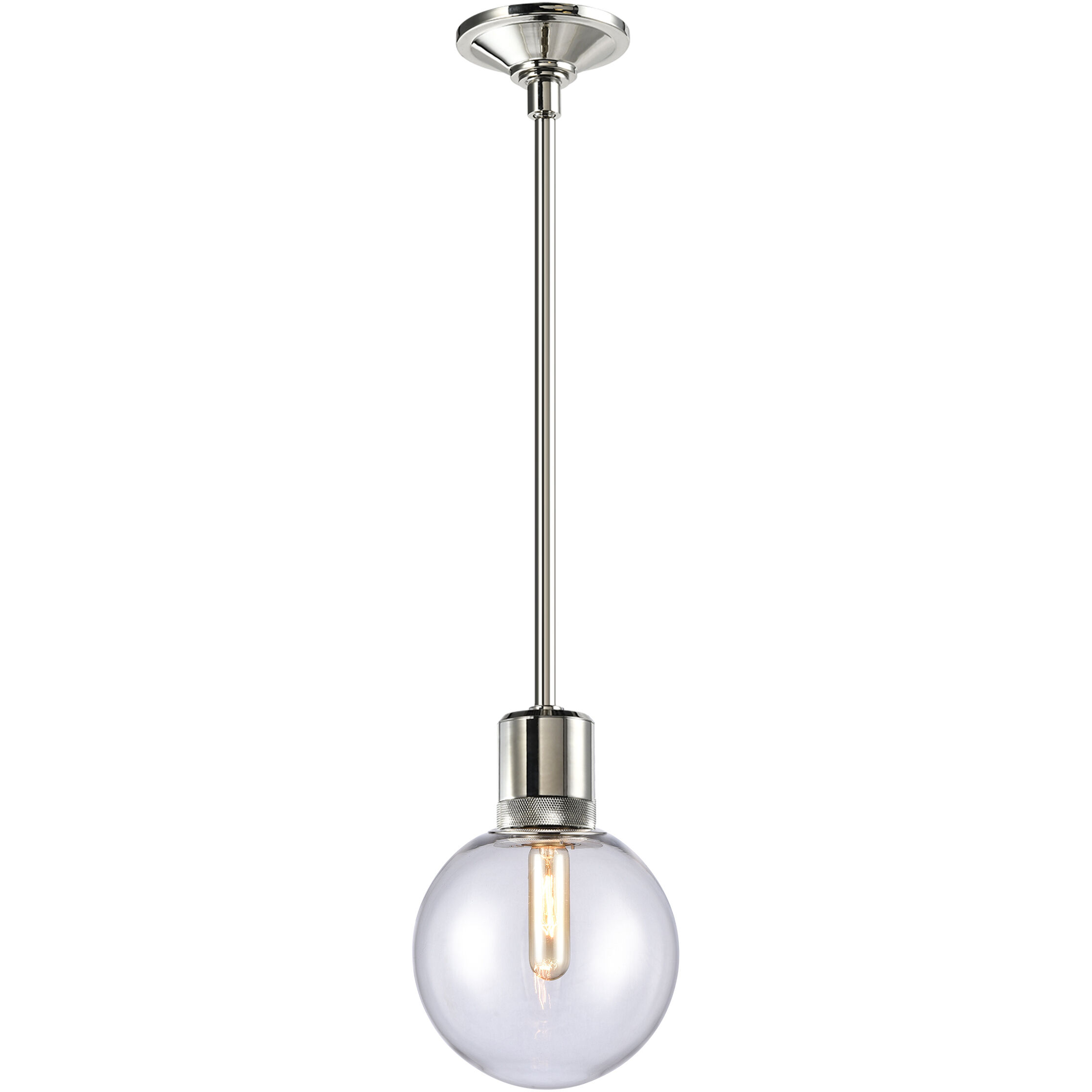 Zigrina 1 Light 7.88 inch Polished Nickel Pendant Ceiling Light