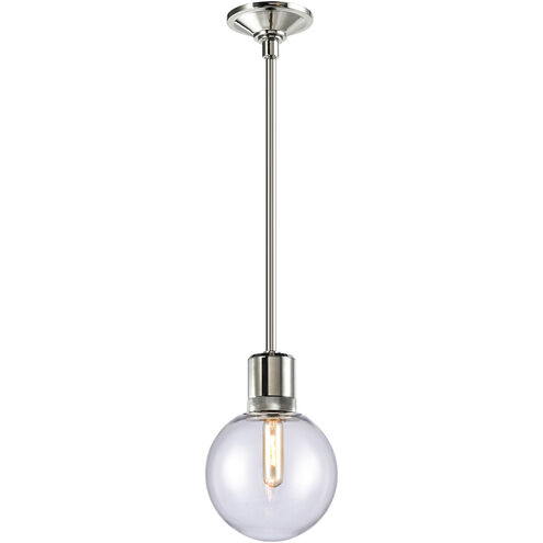 Zigrina 1 Light 7.88 inch Polished Nickel Pendant Ceiling Light