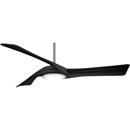 Curl 60 inch Brushed Nickel/Coal with Coal Blades Ceiling Fan