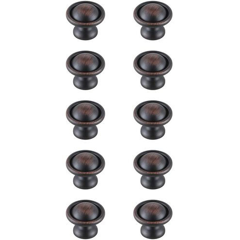 Kadea Oil-Rubbed Bronze Hardware Cabinet Knob, Set of 10