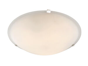 Cracka 3 Light 15 inch White Flushmount Ceiling Light