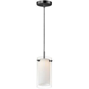 Duo LED 5 inch Black Mini Pendant Ceiling Light