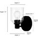 Vessair 1 Light 5 inch Matte Black Wall Sconce Wall Light