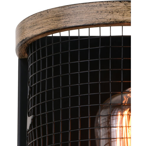 Kodiak LED 8 inch Black and Burnished Teak Wall Light