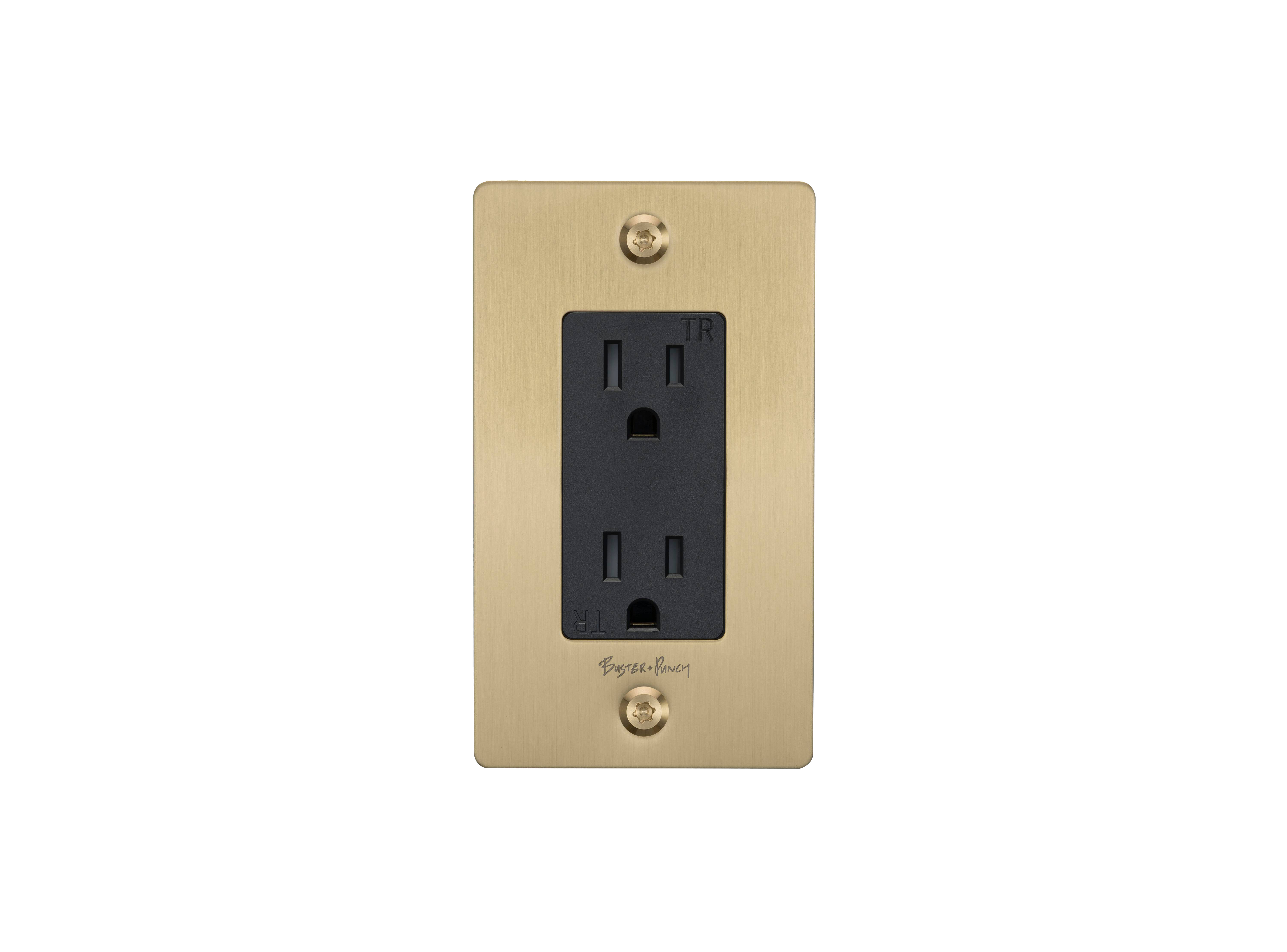 1G Duplex 125 Brass Outlet