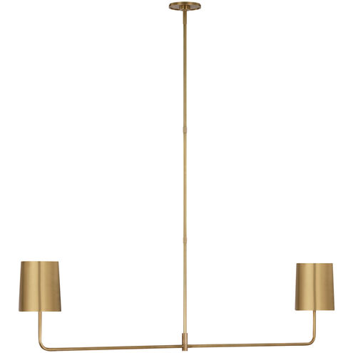Barbara Barry Go Lightly LED 54 inch Soft Brass Linear Chandelier Ceiling Light
