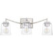 Avenna 3 Light 23.5 inch Brushed Nickel Bathroom Vanity Light Wall Light