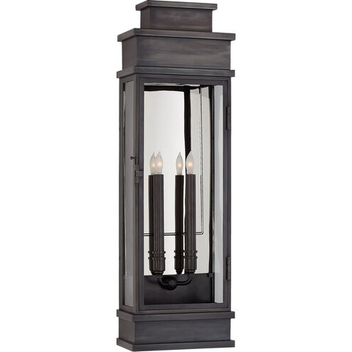 Chapman & Myers Linear Lantern 2 Light 29 inch Bronze Outdoor Wall Lantern, Large