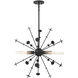 Stella 5 Light 26 inch Matte Black Pendant Ceiling Light