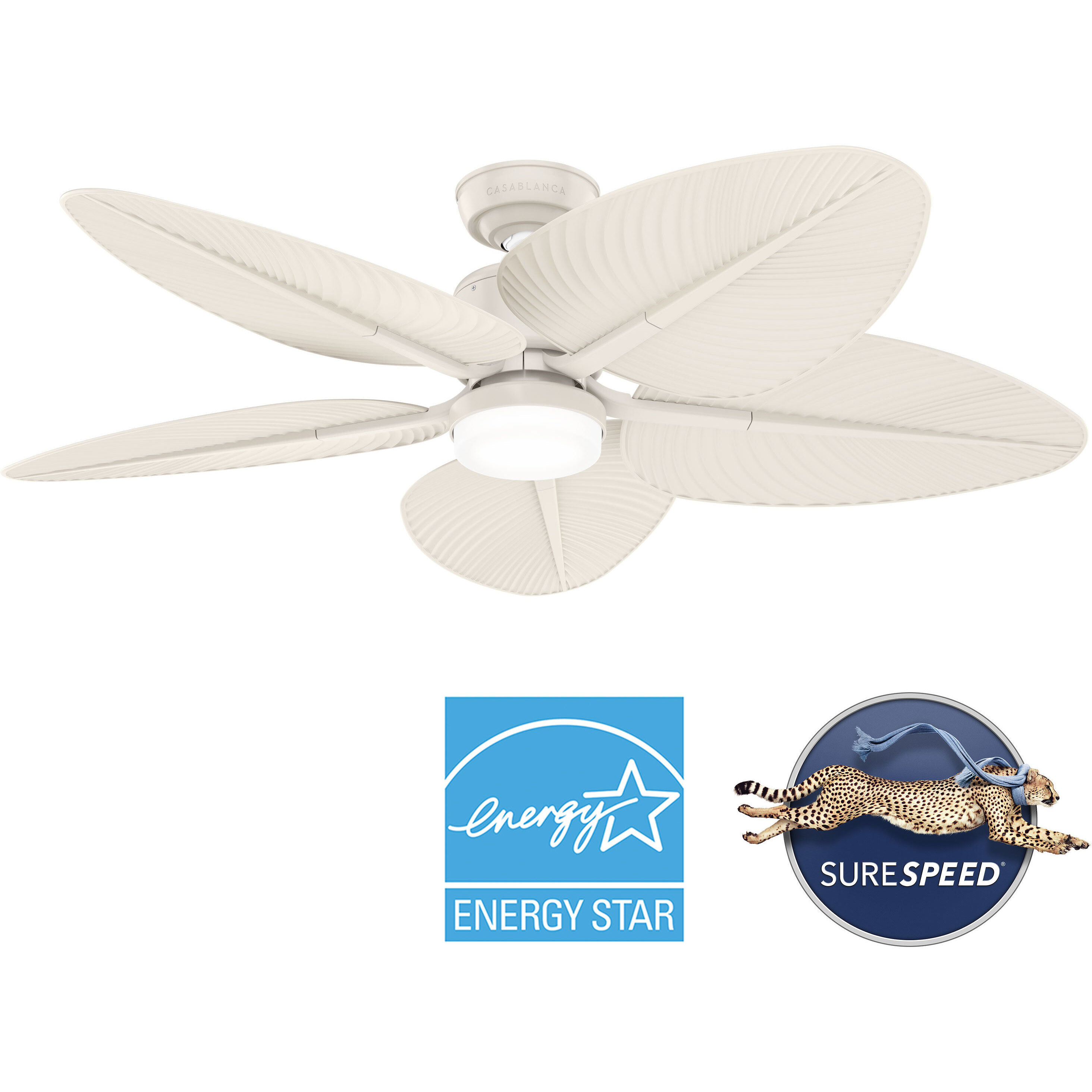 Coveview 52 inch Cream Outdoor Ceiling Fan