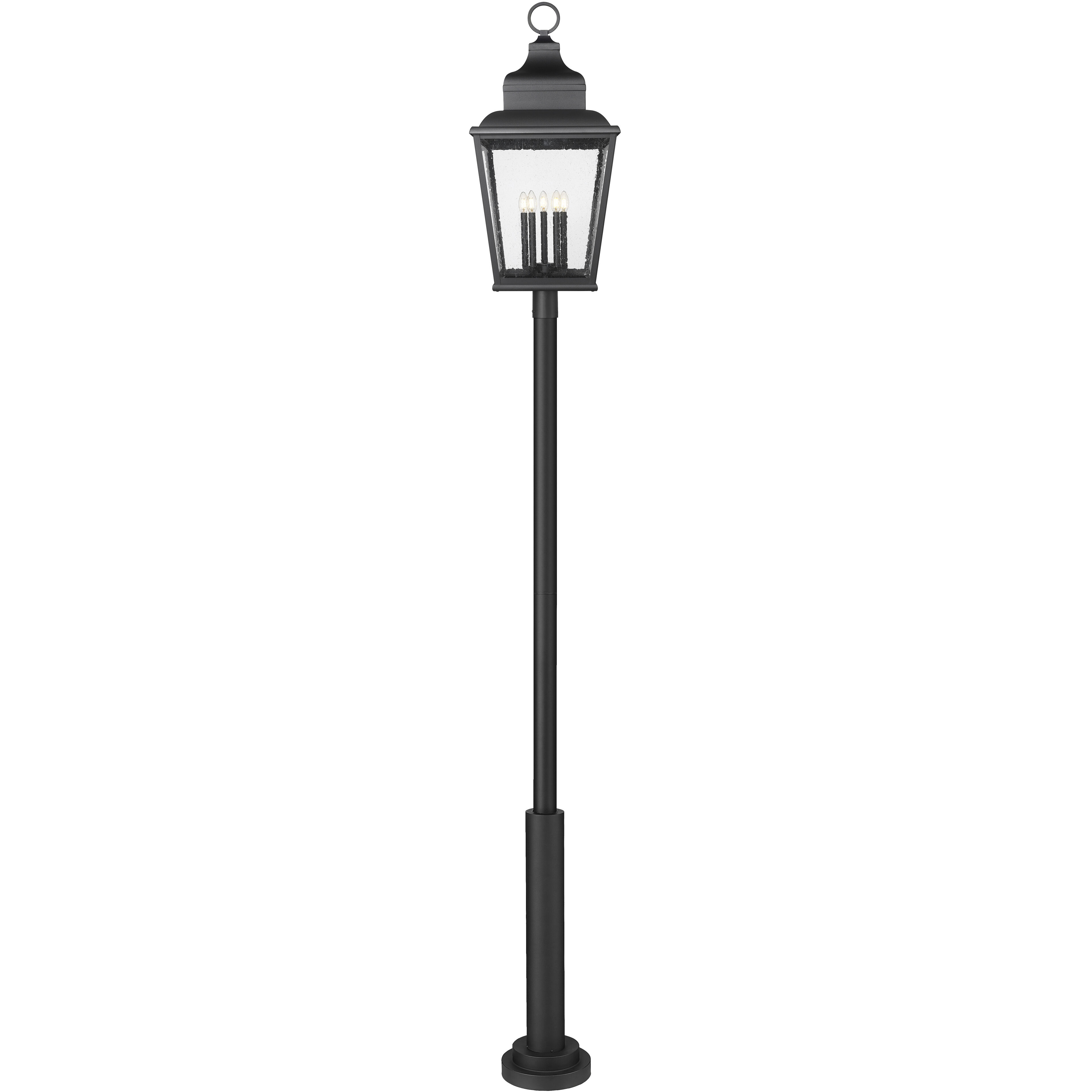 Raphael 5 Light 135.25 inch Sand Black Outdoor Post Mounted Fixture in Soft Sand Black