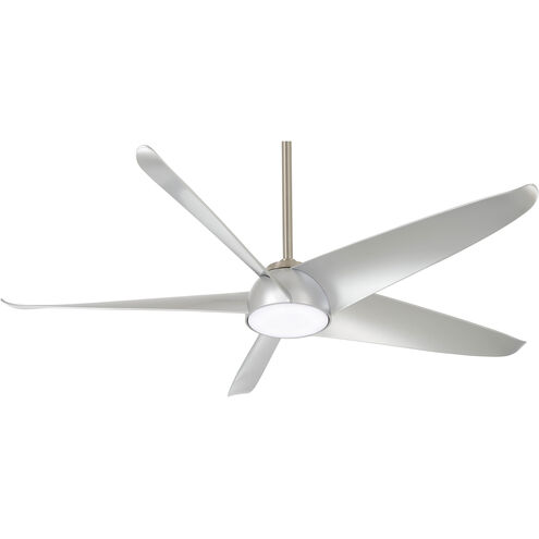 Ellipse 60 inch Brushed Nickel/Silver with Silver Blades Ceiling Fan