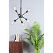 Axel 6 Light 17 inch Black Pendant Ceiling Light