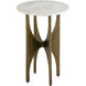 Elroy 20 X 14 inch Antique Brass with White Accent Table