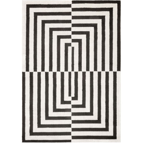 Optika 130 X 94 inch Black/White Rug in 8 x 11