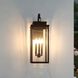 Hillside 3 Light 25.5 inch Textured Black Exterior Wall Sconce