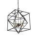 Roxton LED 25 inch Matte Black and Harvest Brass Chandelier Ceiling Light