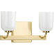 Moore 2 Light 12.5 inch Satin Brass Bath Vanity Wall Light