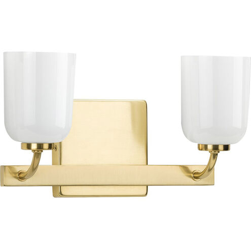 Moore 2 Light 12.5 inch Satin Brass Bath Vanity Wall Light