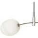 Artemis 2 Light 46.75 inch Polished Nickel Pendant Ceiling Light in Alabaster Glass