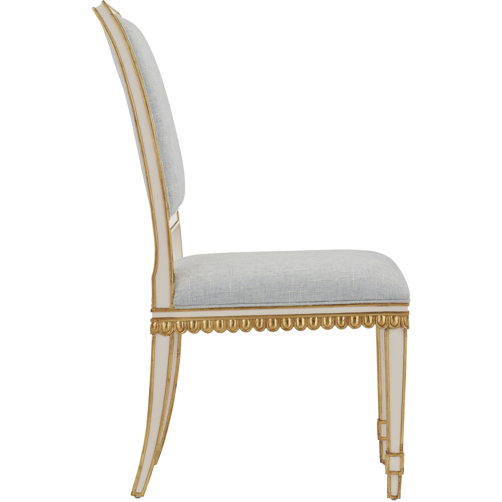 Ines Ivory and Antique Gold Chair