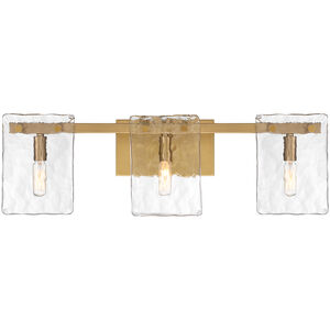 Genry 3 Light 25 inch Warm Brass Bathroom Vanity Light Wall Light